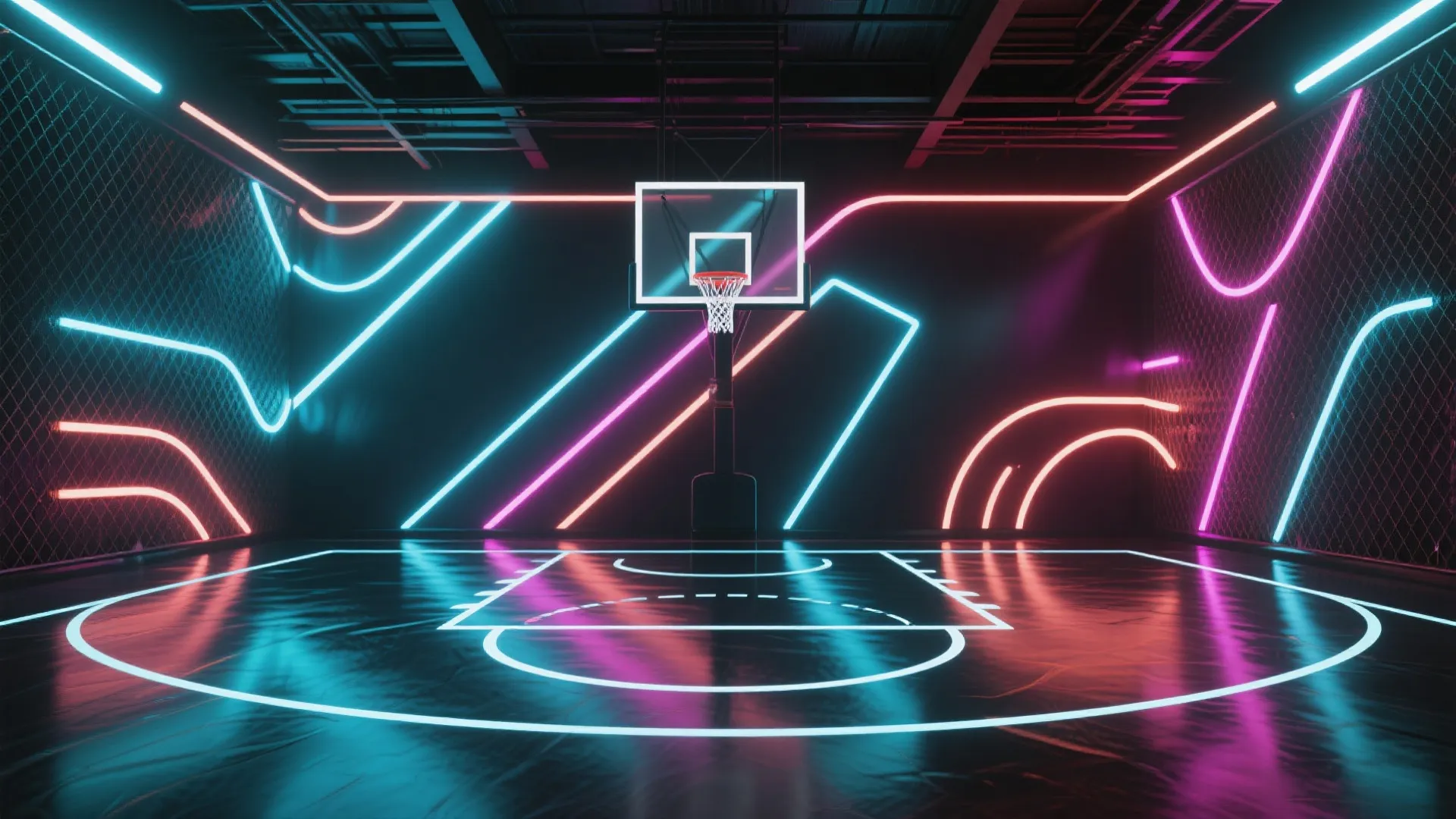 Basketball Court Background